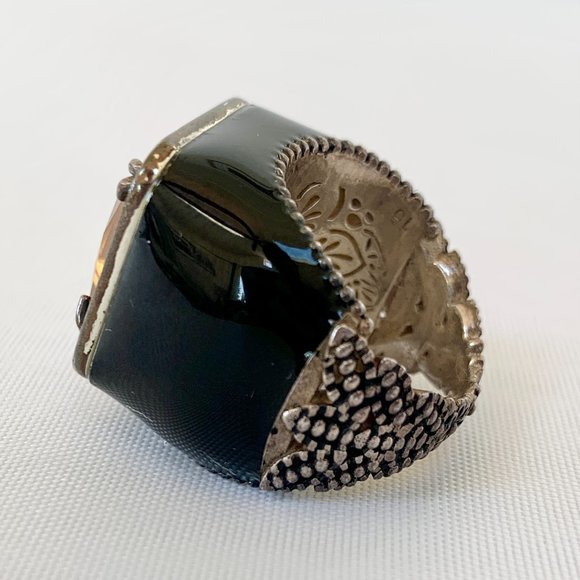 Gucci GG Crystal-embellished Signet Ring in Orange - Picture 5 of 7